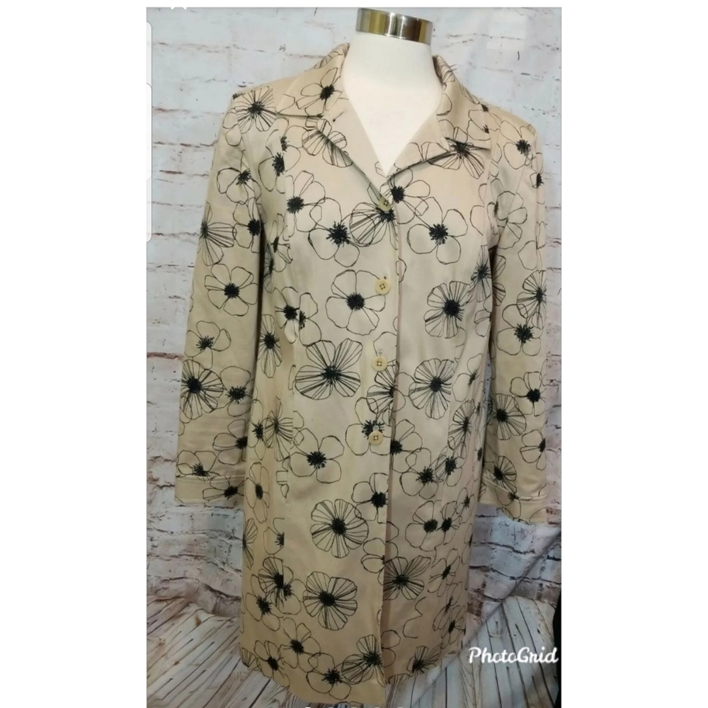 Nordstrom Jacket Trench coat  Floral Sz 6